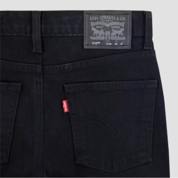 NWT Boy’s 510 Levi’s Performance Black Mid Rise Skinny Denim Jeans - Picture 6 of 13